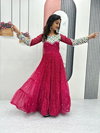 Pc N42 Faux Georgette With Gamathi Work With Kodi Lace Readymade Gown Wholesale Suppliers In Mumbai